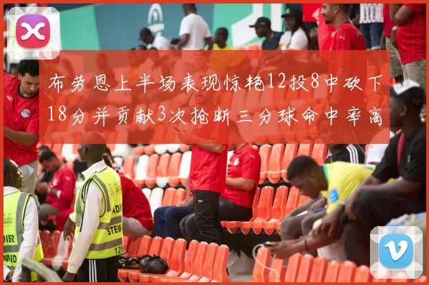 布劳恩上半场表现惊艳12投8中砍下18分并贡献3次抢断三分球命中率高达50